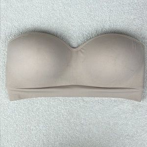 Auden Women's Seamless Bandeau Bra padding size Large nude